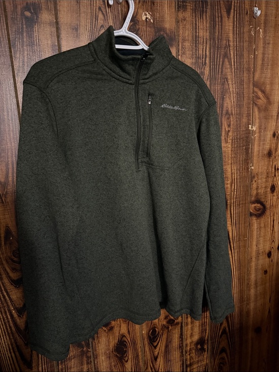 Eddie Bauer Other - Eddie Bauer Dark Olive Green Half-Zip Fleece Pullover